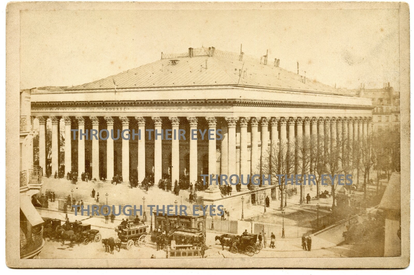Original photo La Bourse Paris circa 1880\'s Original photo La Bourse Paris circa 1880\'s