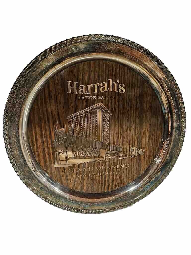 Harrah's Tahoe Hotel Grand Opening November 1973 Sliver Plater Plate 12
