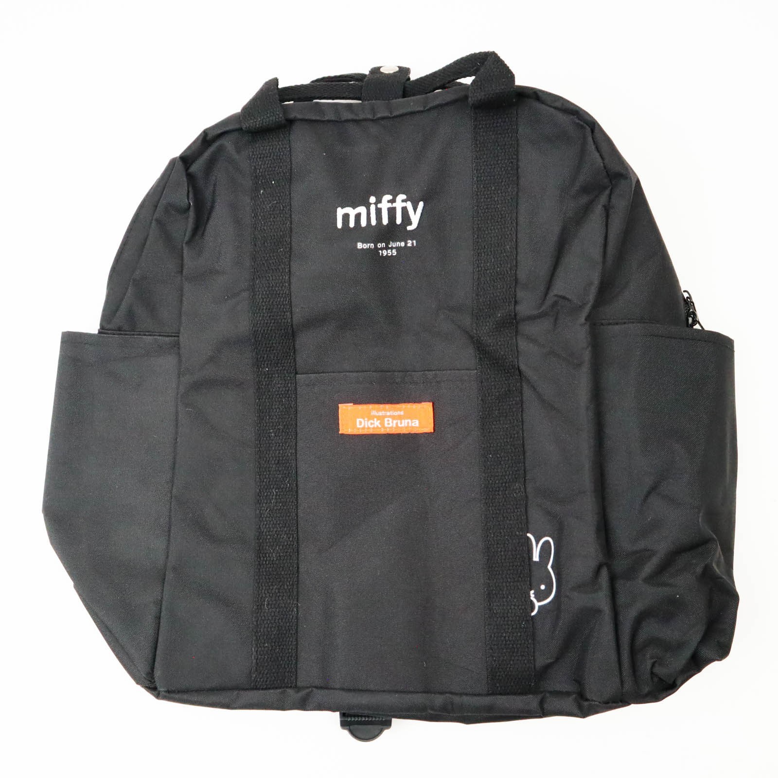 Miffy Backpack BOOK Black Ver Dick Bruna Large School Laptop Bag