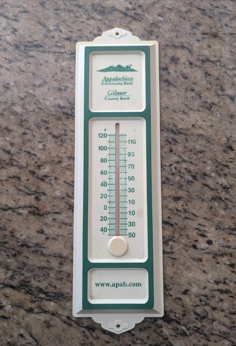 Vintage MORCO Thermometer Appalachian Community Bank Gilmer Ellijay Georgia GA