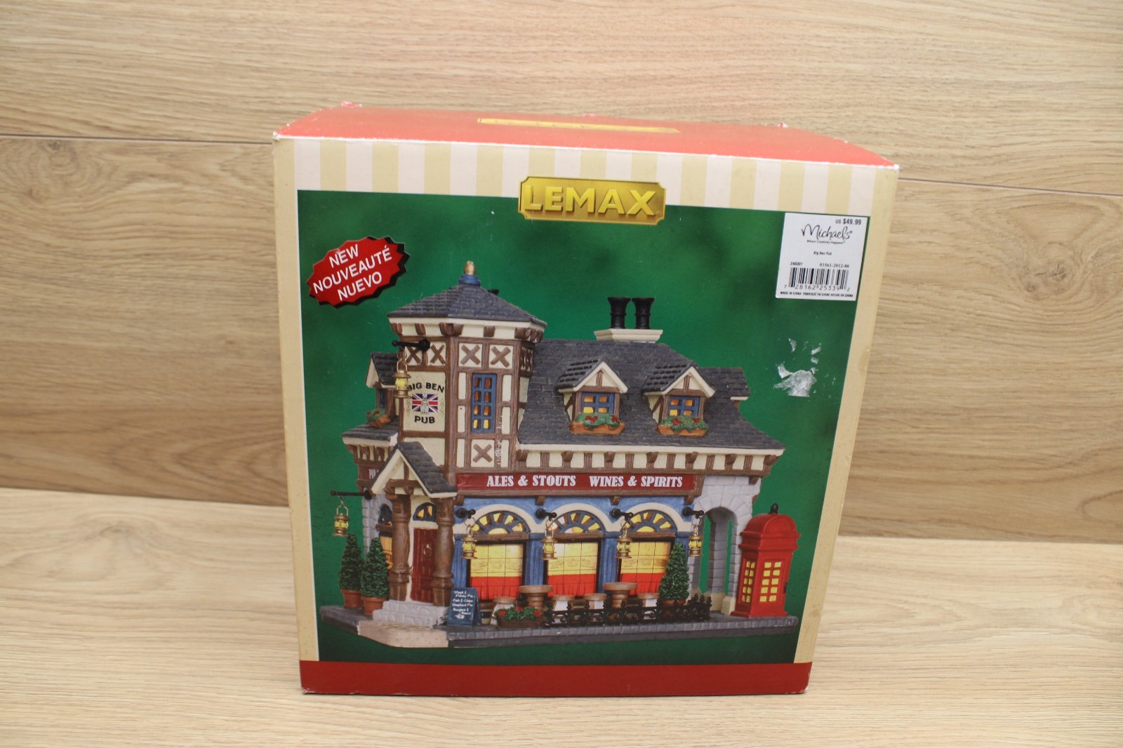 Lemax Big Ben Pub #25339 2012 Porcelain Lighted Building NOS