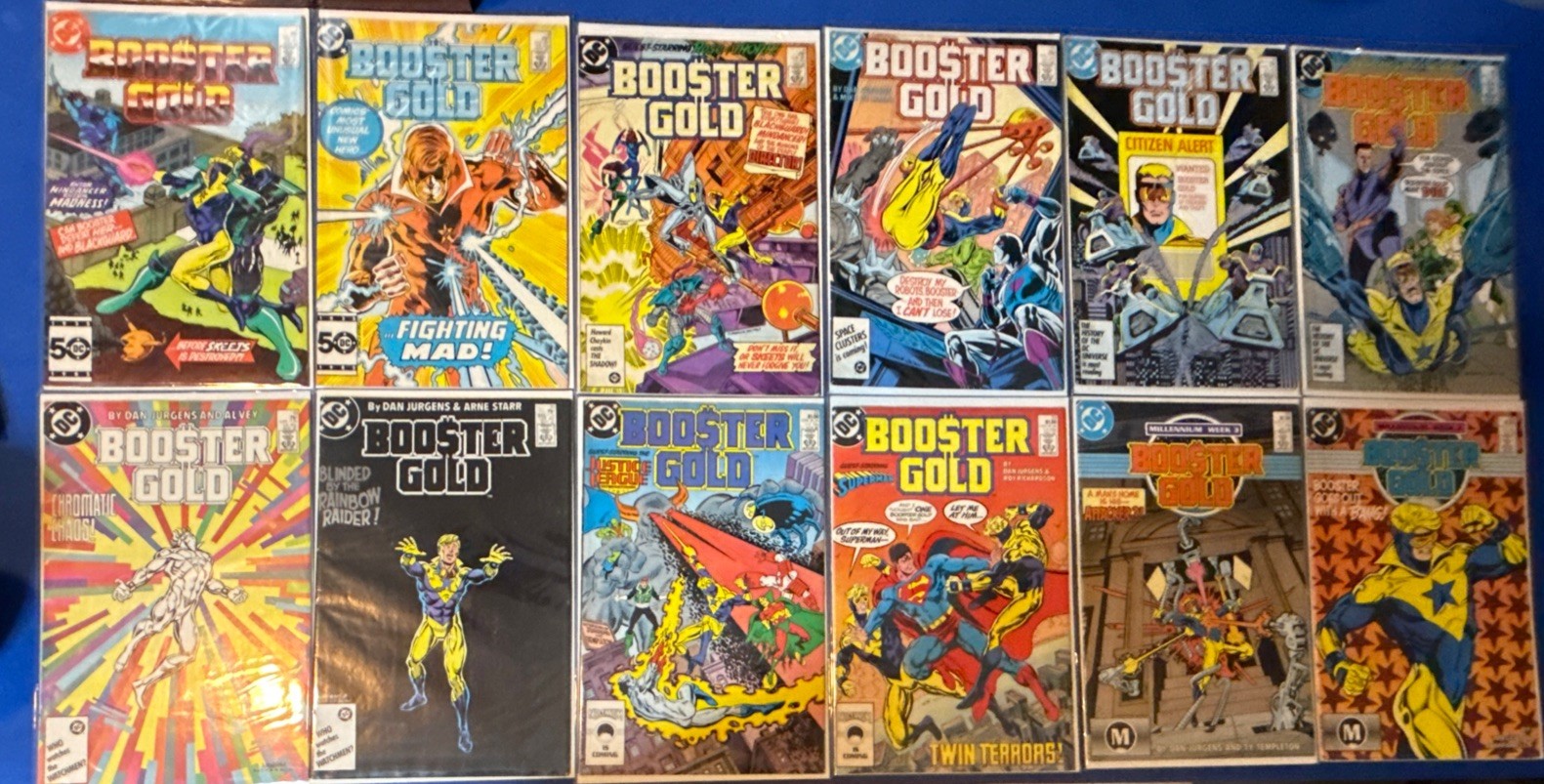 Booster Gold Lot Of 12 #2-4, 10, 14, 15, 19, 20, 22-25 (DC, 1986) VF/VF- Jurgens