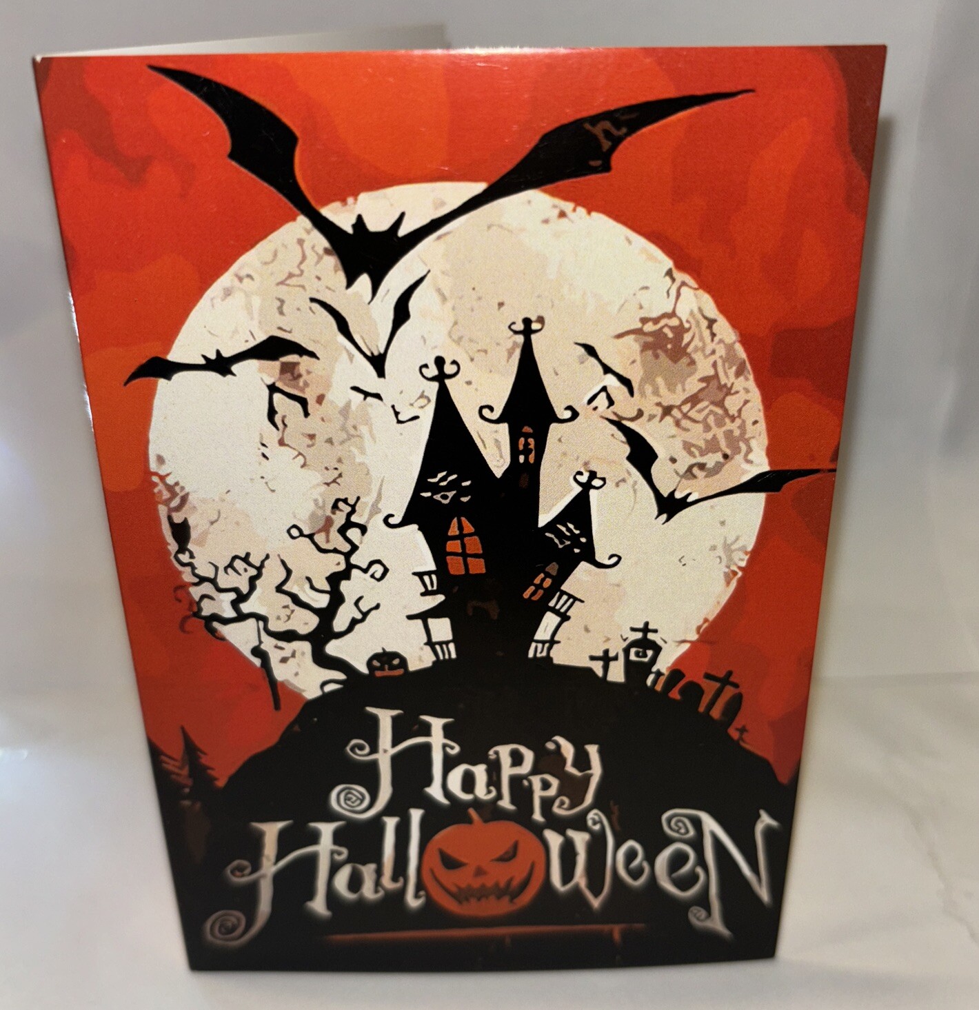 Halloween 3.5 X 5” Unused VINTAGE STYLE Greeting Card