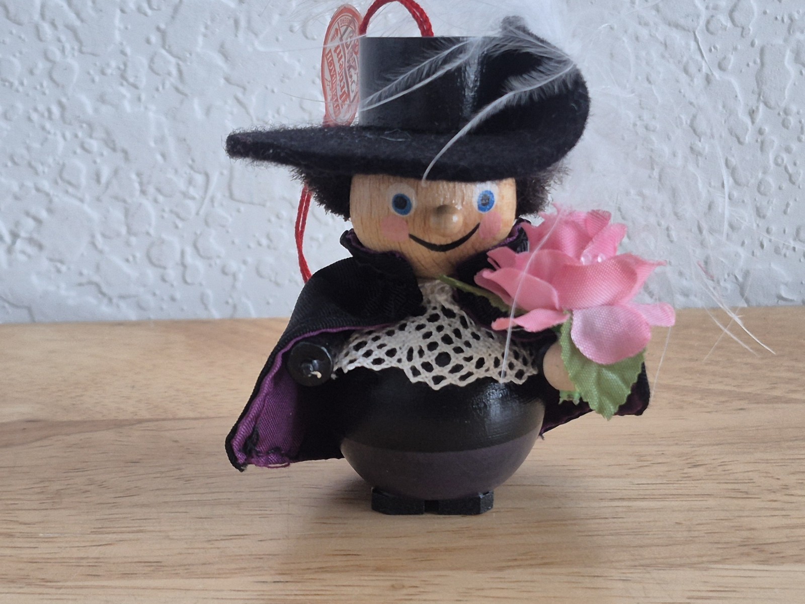 Steinbach Handmade In Germany Wooden Phantom Of The Opera W/ Rose Ornament