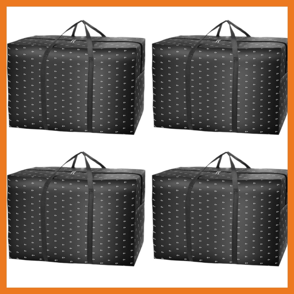 MC-Hotfire 4 Pack Large Heavy Duty Moving Bags, 37 Gal Storage Bags Strong