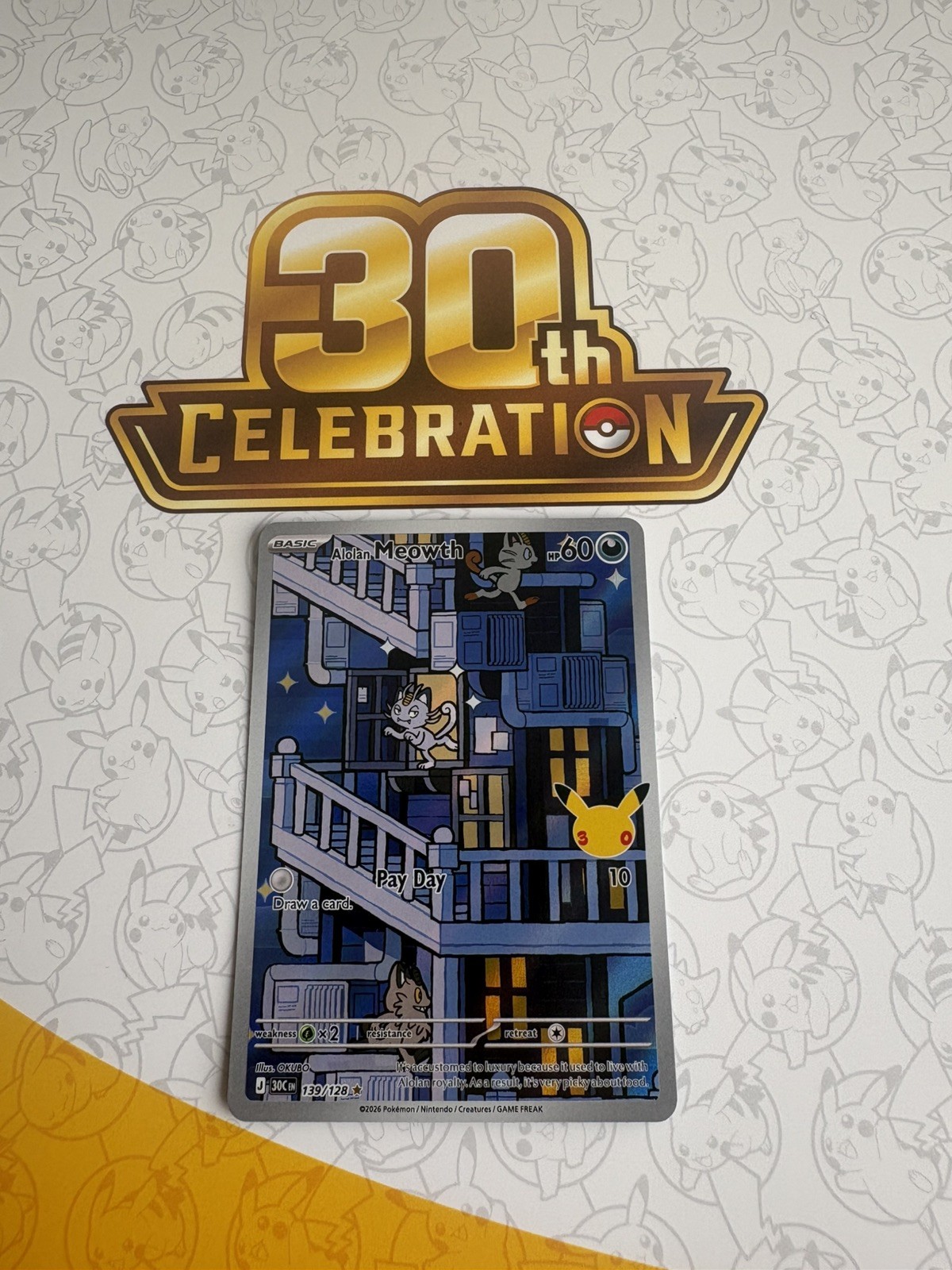Pokémon TCG 30th Anniversary Alolan Meowth  139/128