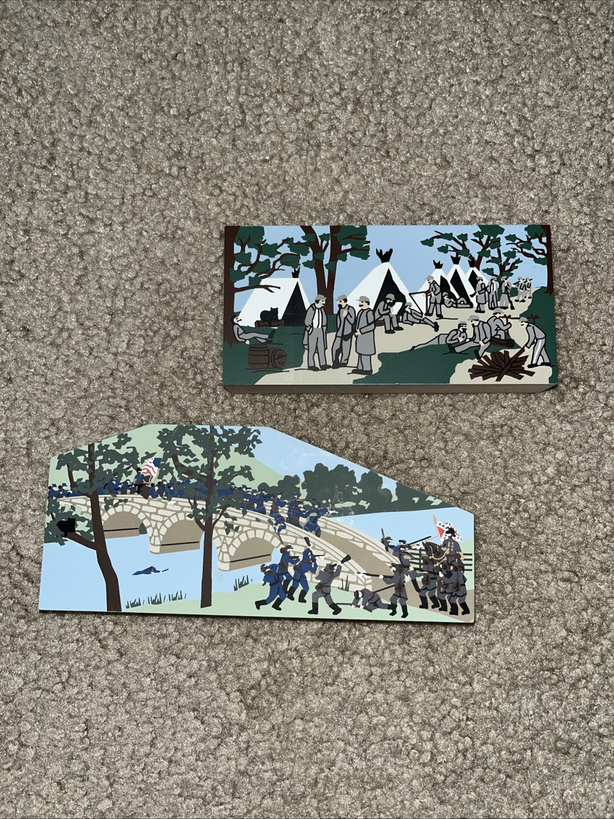 Vintage 1997 Cat’s Meow Village Civil War Lot of 2 Burnside Bridge Encampment