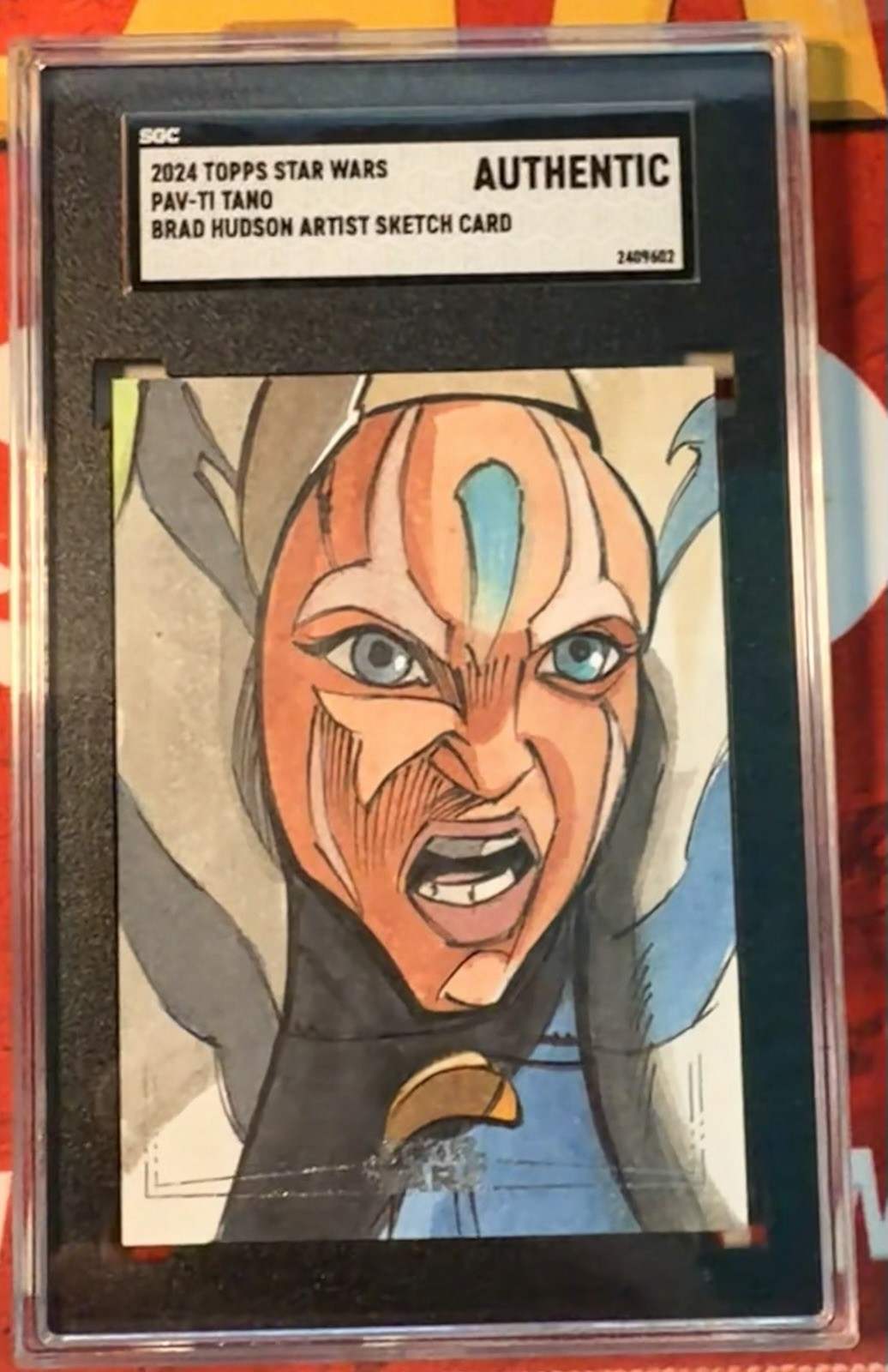 2024 Topps Star Wars Ahsoka Tano Pav-Ti Tano Silver Foil Sketch Auto SGC