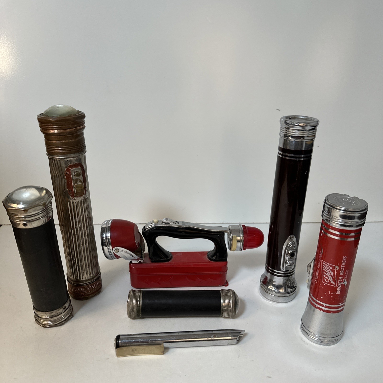 Vintage Flashlight Lot of 7 Winchester Eveready Stellar Advertising Untested