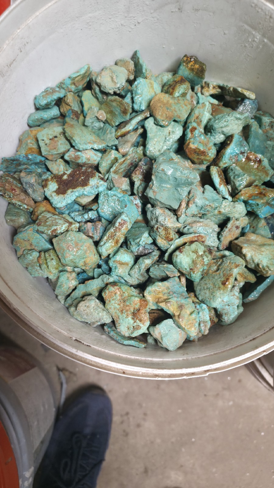 Stabilized blue-green turquoise rough (By The Pound) 1/2 Inch to 1 inch sizes  