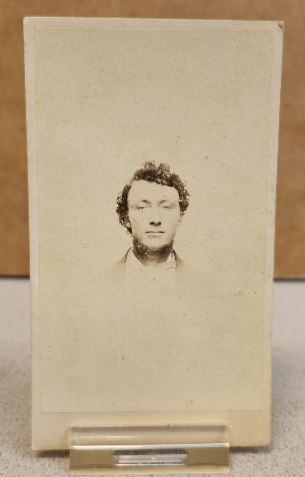 Antique CDV Photo YOUNG MAN Photograph by A. Gould NORTH BRIDGTON Maine