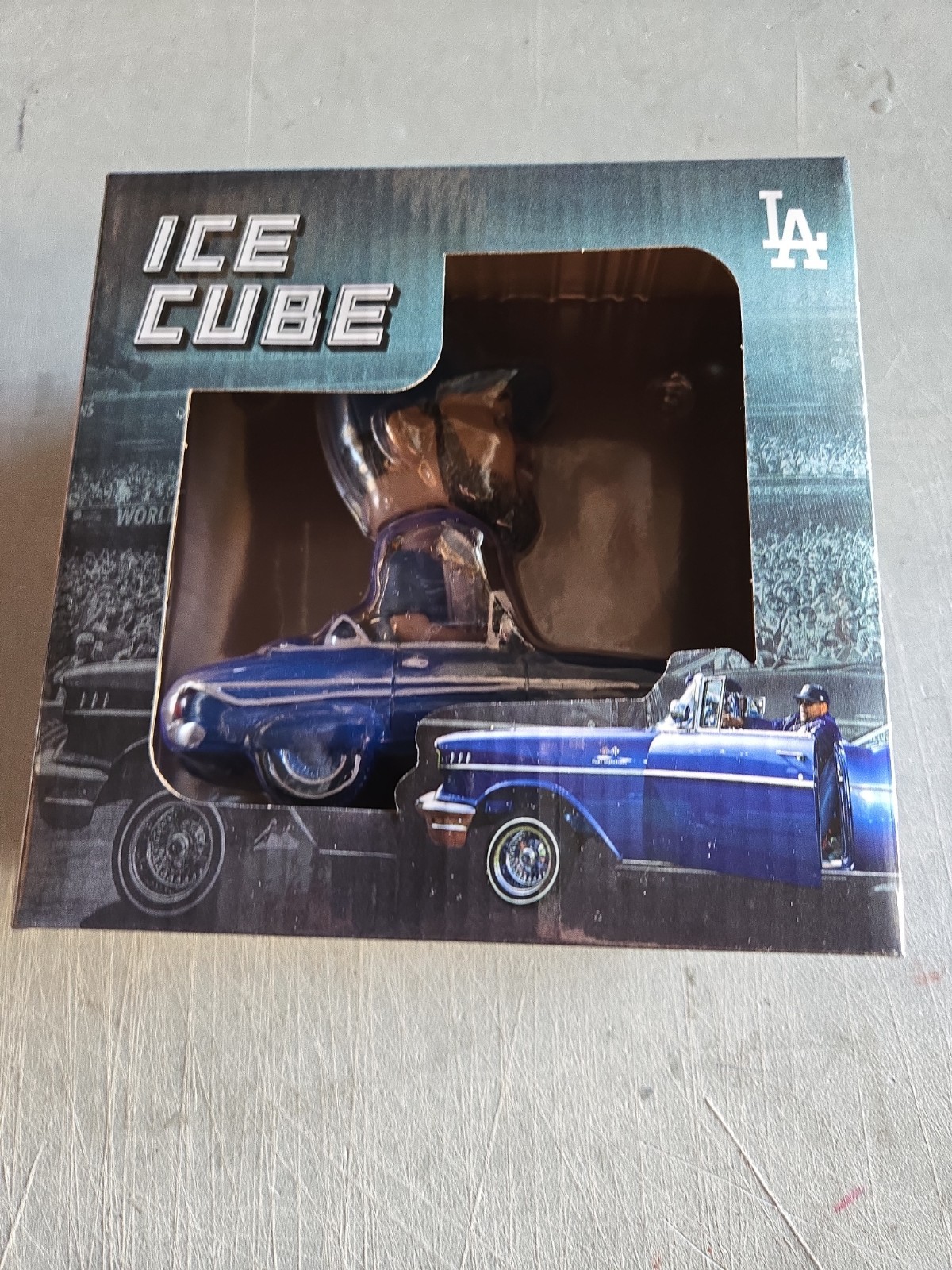 Ice Cube 2026 LA Dodgers Low Rider Trophy Bobblehead SGA Lowrider