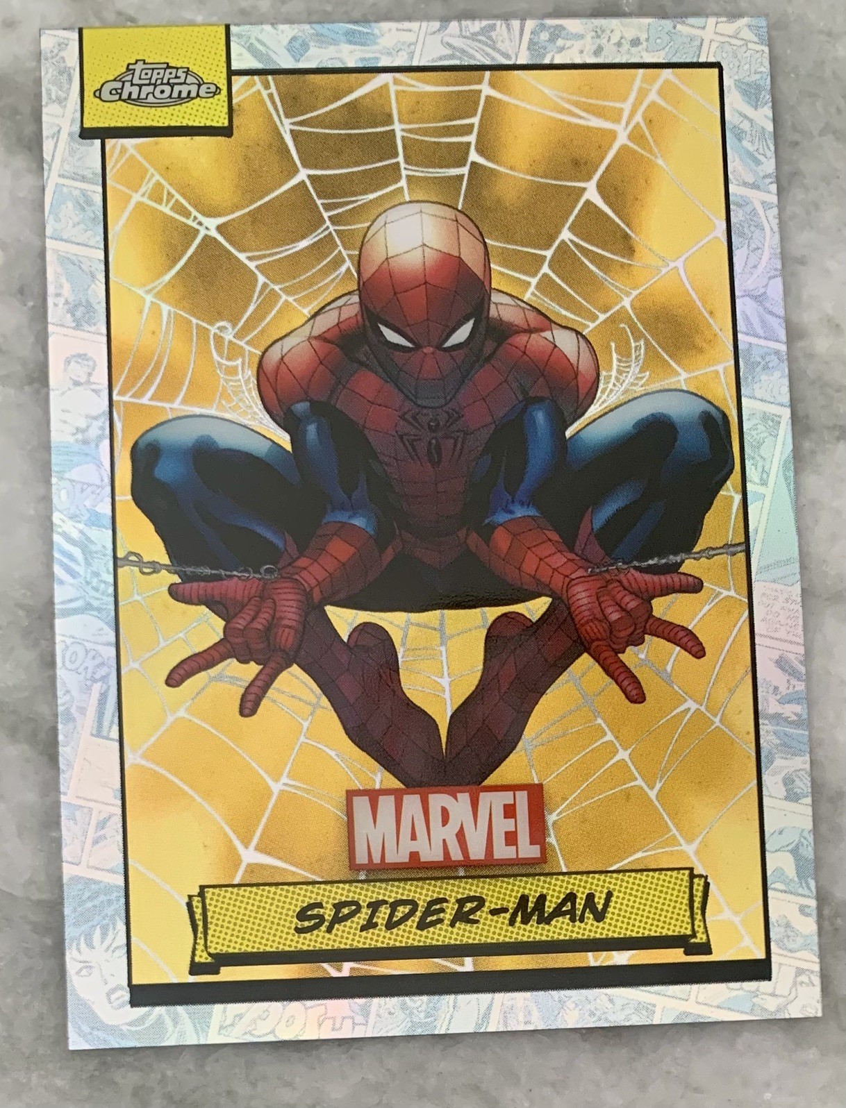 2024 Topps Chrome Marvel #1 Spider-Man Refractor  Spiderman 