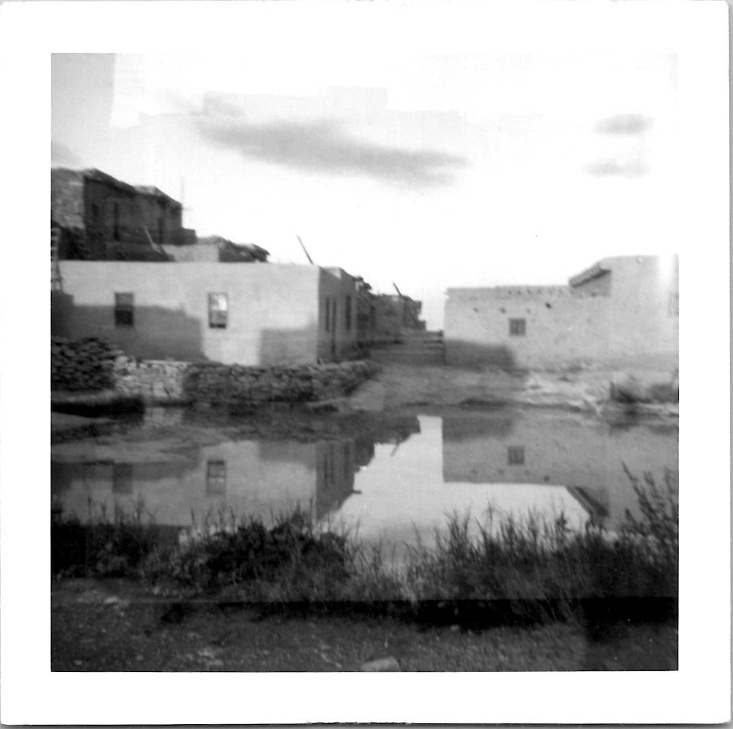 Acoma Indian Village New Mexico Snapshot Adobe House Native 1957 Vintage Photo