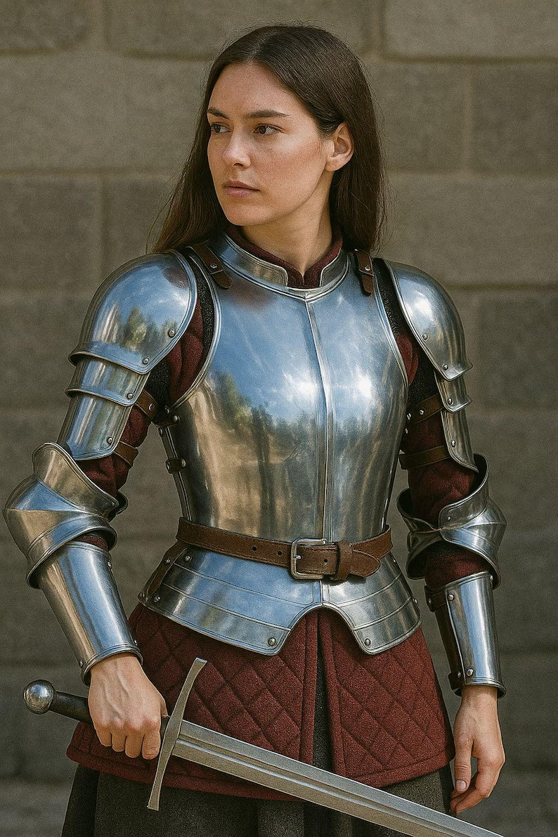 Women's Medieval Full Plate Armor Suit Mild Steel Wearable Larp Cosplay Costume