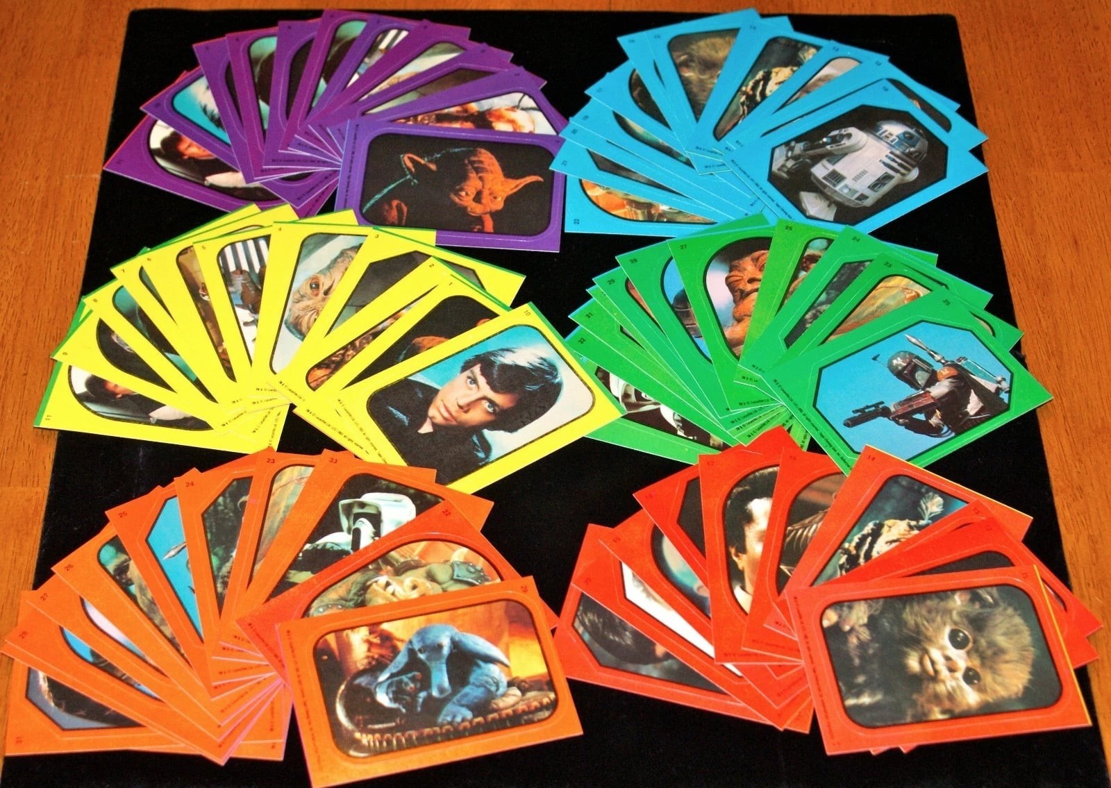 1983 STAR WARS COMPLETE  NRMT/MT: 66 STICKER SET: Return Jedi Topps. all colors