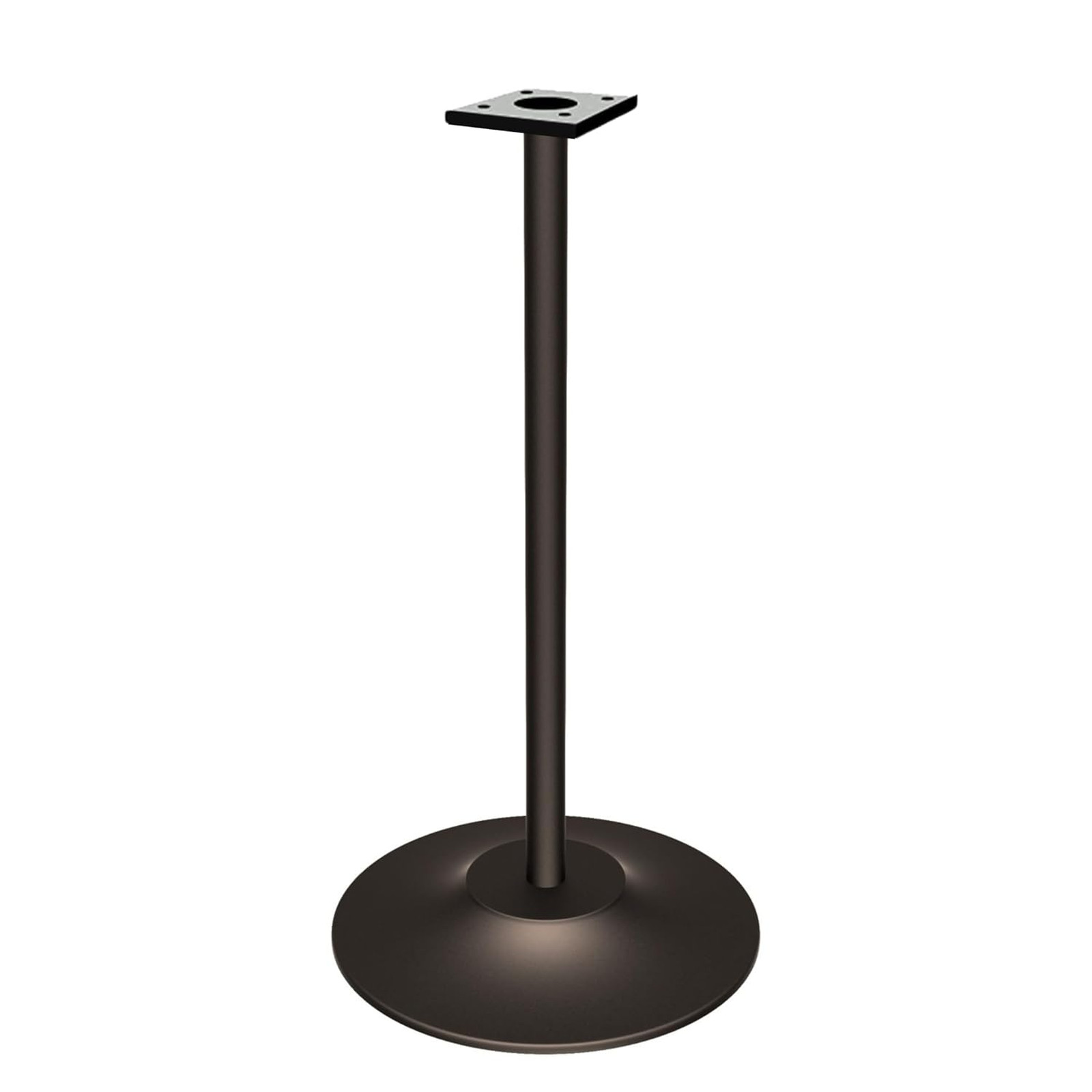 Black Cast Iron Vending Machine Stand – 28” Tall Metal Stand with 16” Round Base