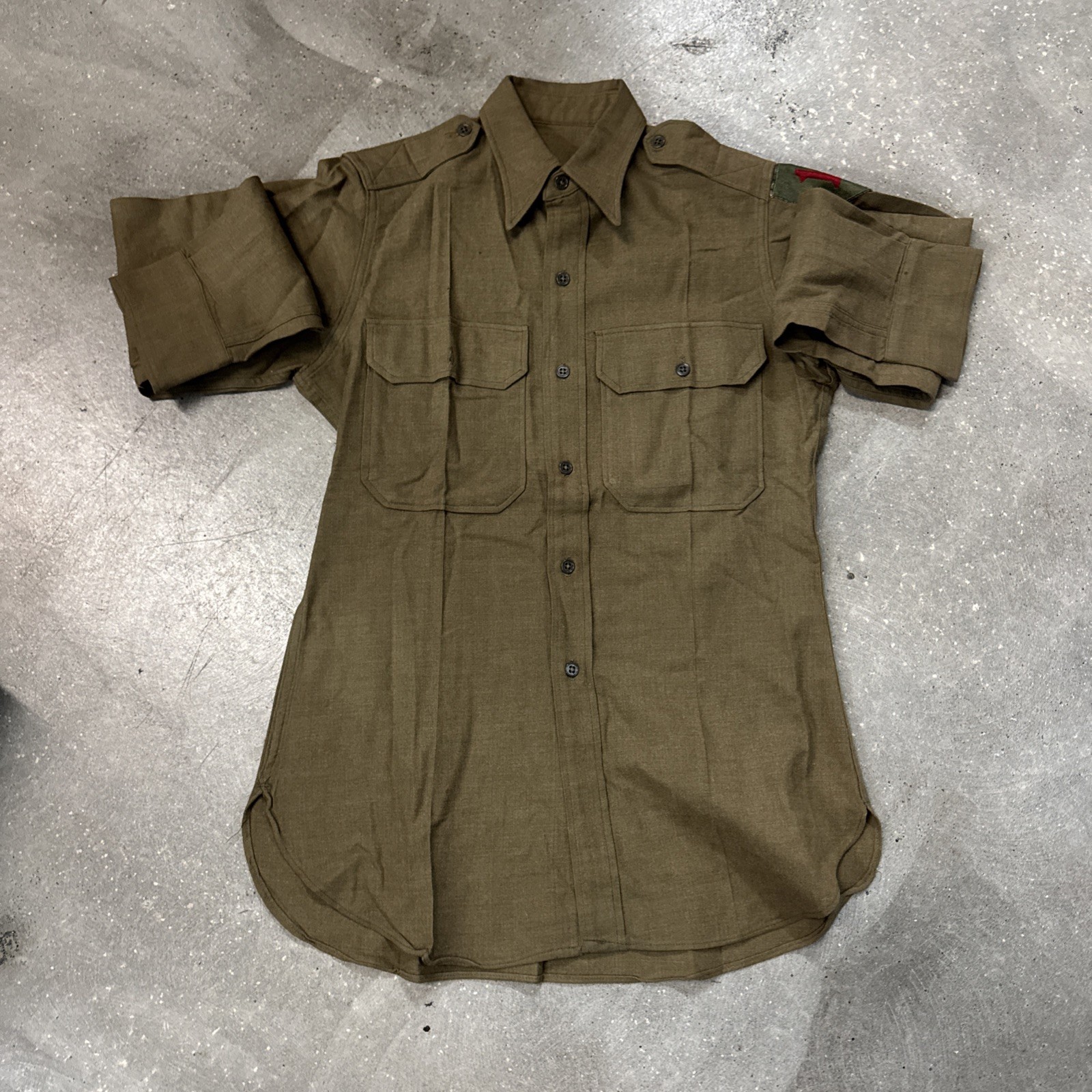 Vintage WWII US Army Wool Flannel Combat Field Shirt