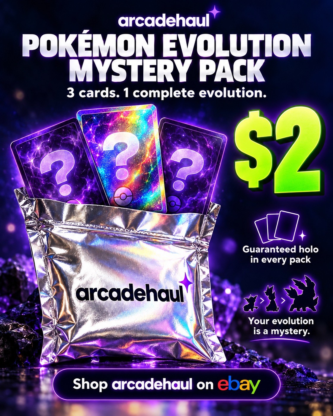 Pokémon TCG Evolution Sets Mystery Pack Original Cards 1 Holo Guaranteed Per Set