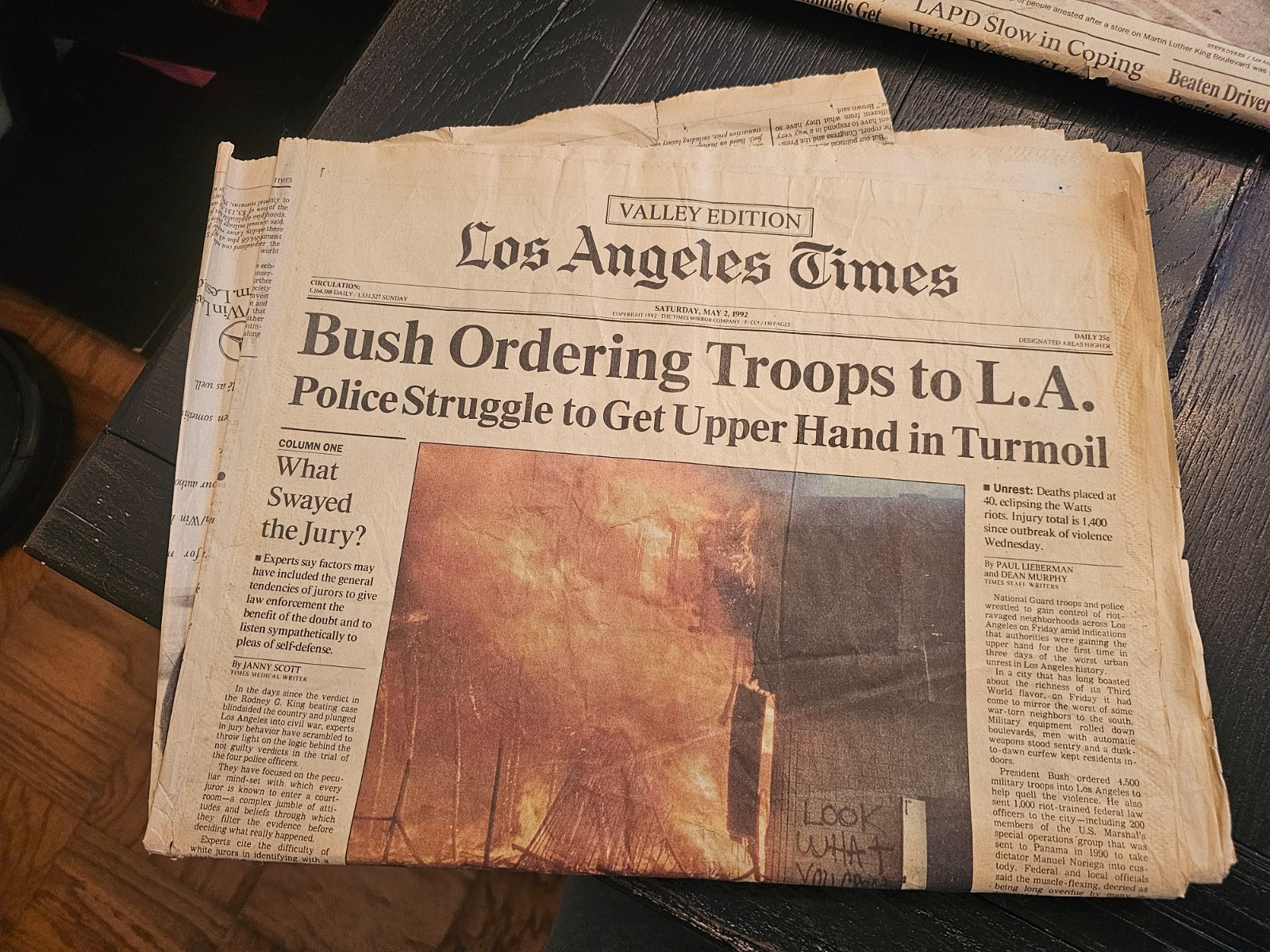 1992  Los Angeles Riots 4 complete 1st sections Tons of pictures and info BX1