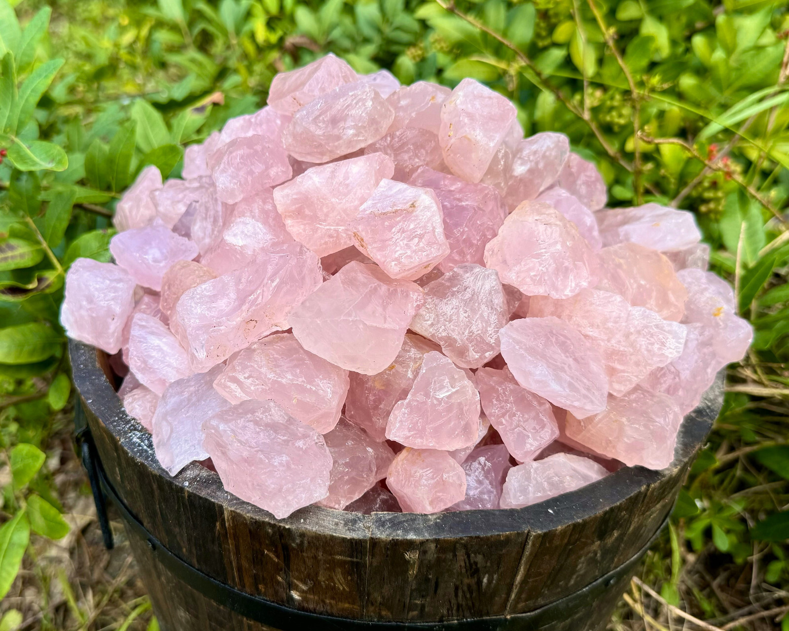 4 oz Brazil Rose Quartz Rough Natural Stones: 'A' Grade Crystals Bulk Lot