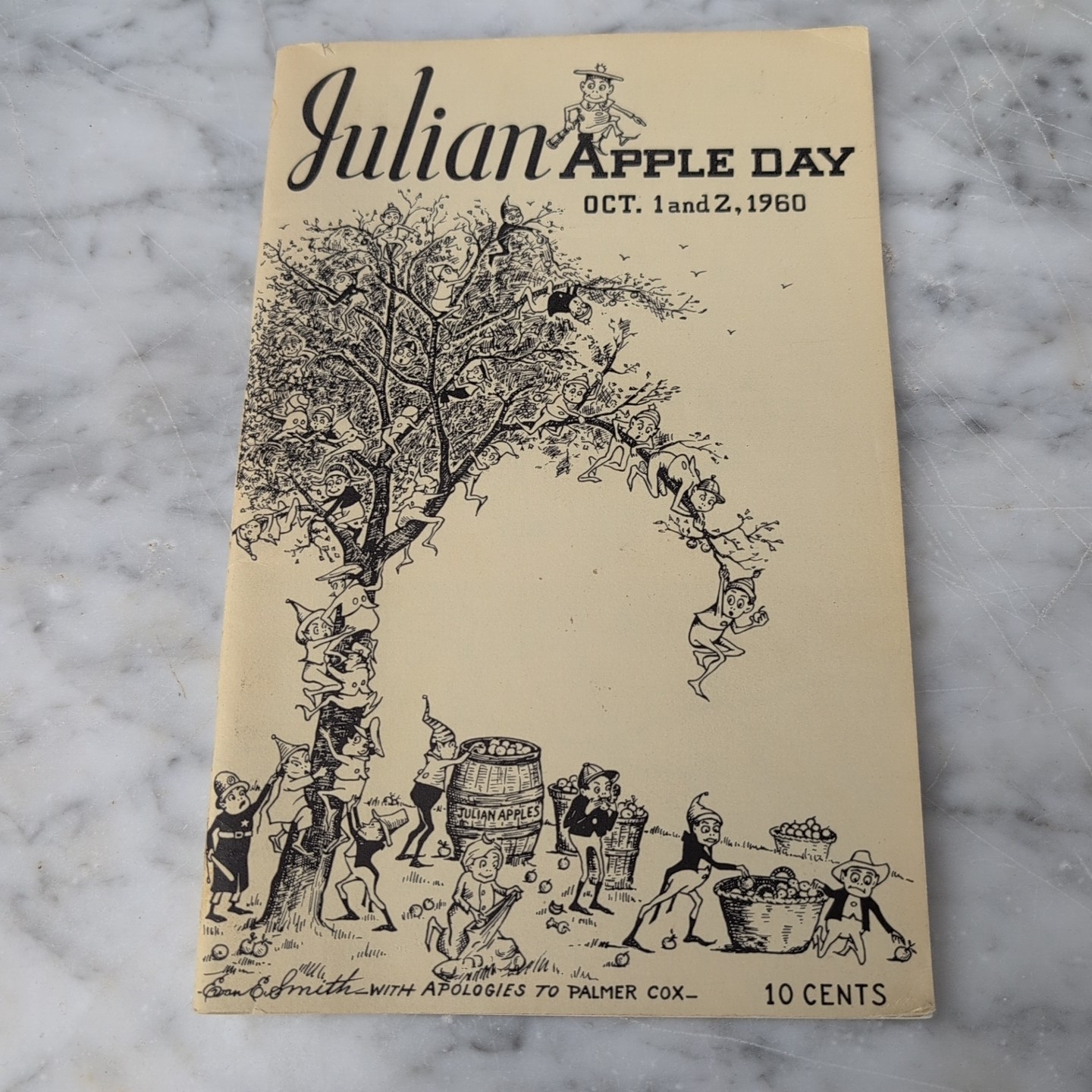 1960 JULIAN APPLE DAY PROGRAM CALIFORNIA FESTIVAL BOOKLET ADS PHOTOS VTG 10/1-2