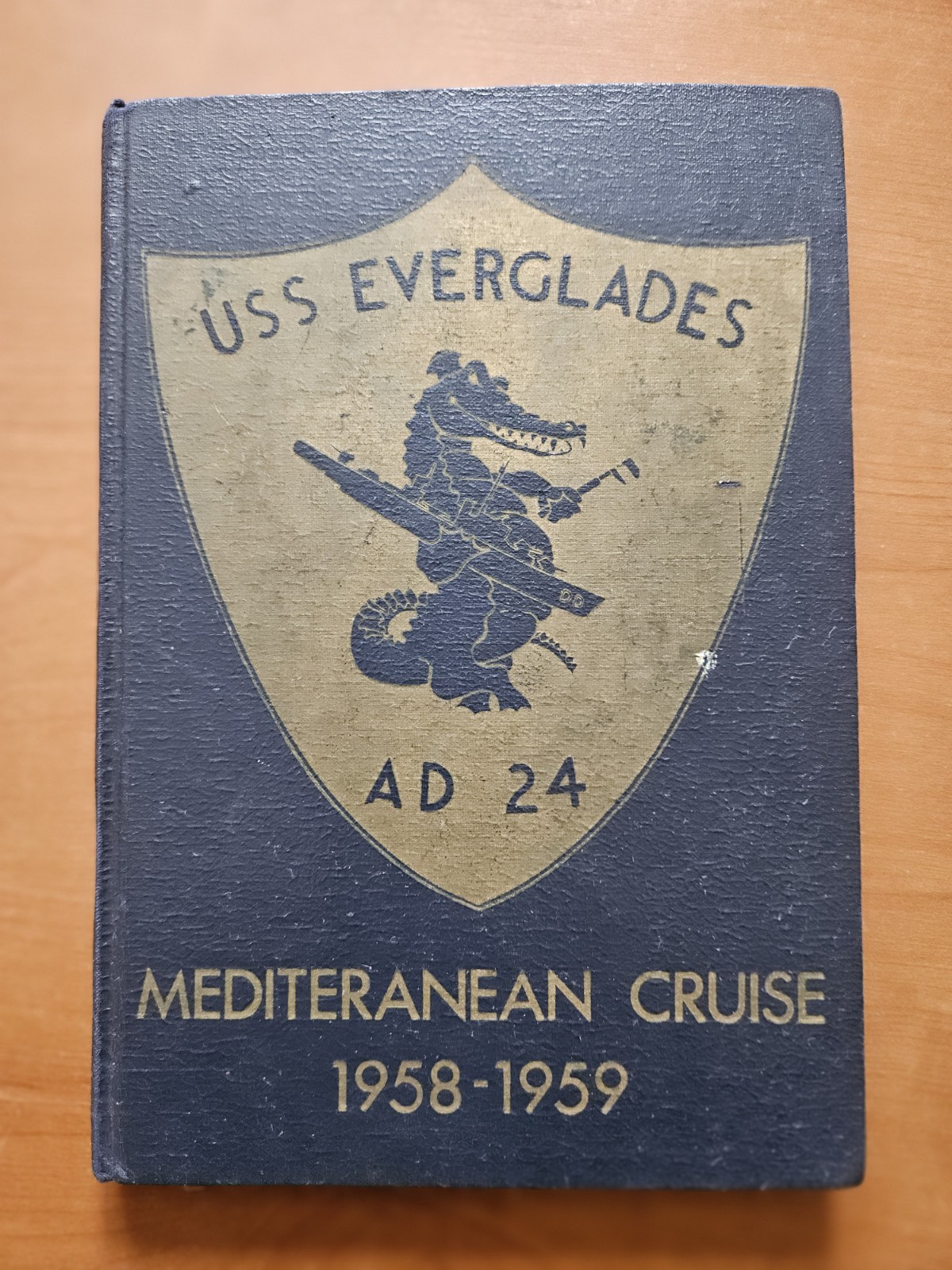 USS Everglades AD 24 Med Cruise Book ORIGINAL 1958 - 1959