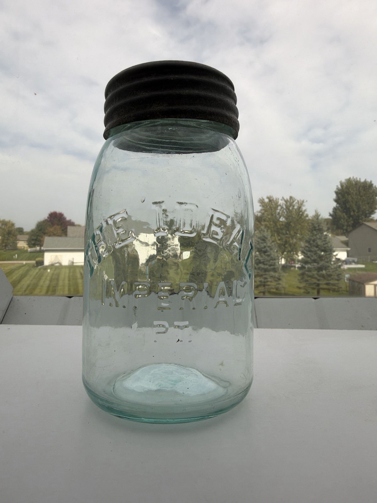 Antique The Ideal Imperial Pint Fruit Mason Jar