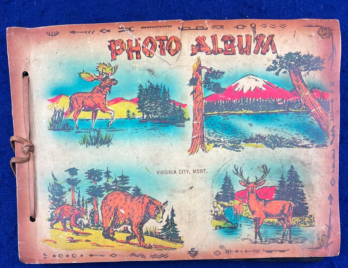 1966 Yellowstone Las Vegas Montana WY Old West Vacation Postcard Photo Album
