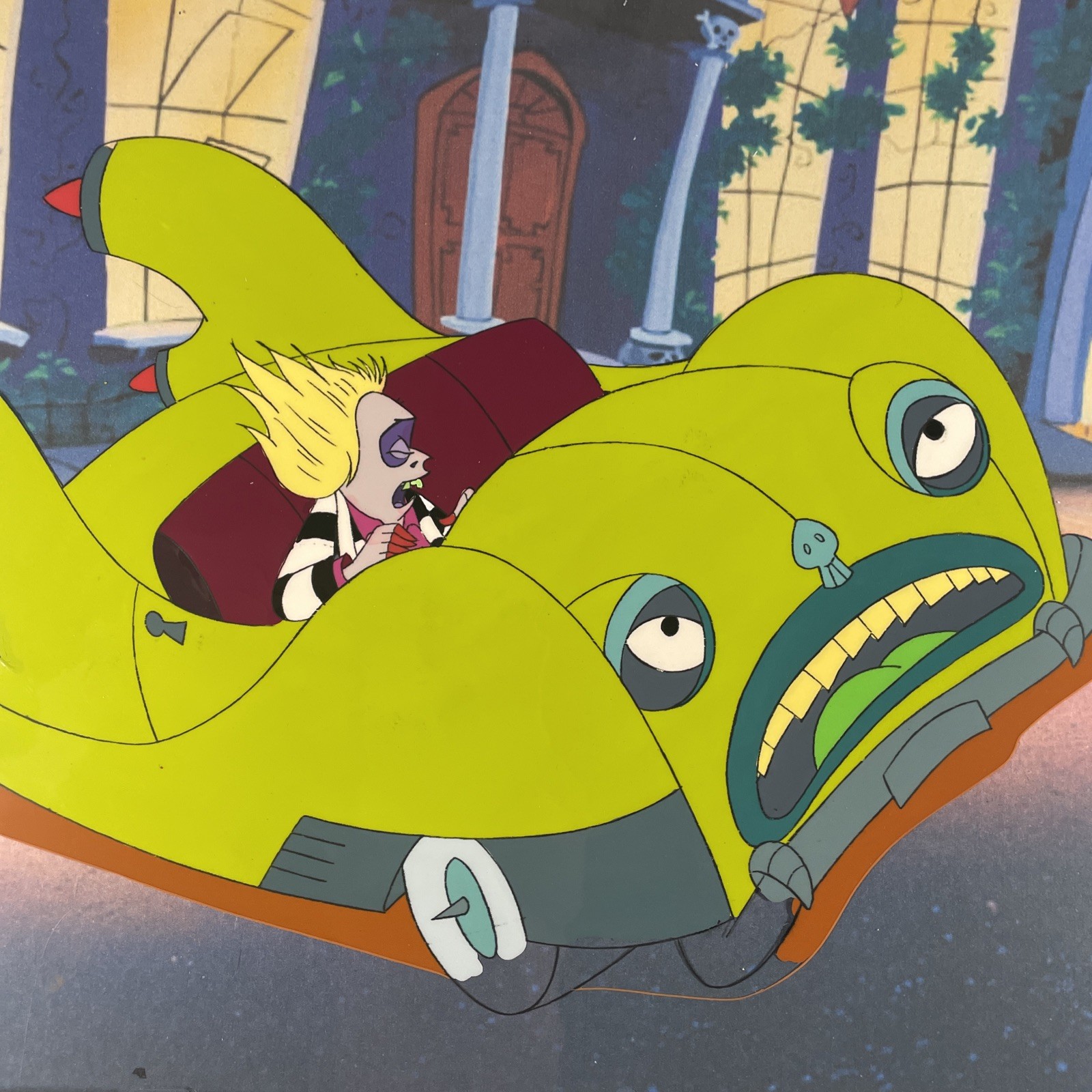 Beetlejuice Animation Cel cartoons production art Background 1989 VINTAGE I14