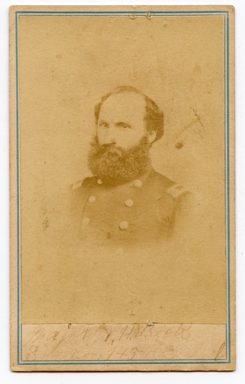Civil War-era ink-signed CDV, surgeon W.H. Beck 145th Indiana Volunteer Infantry