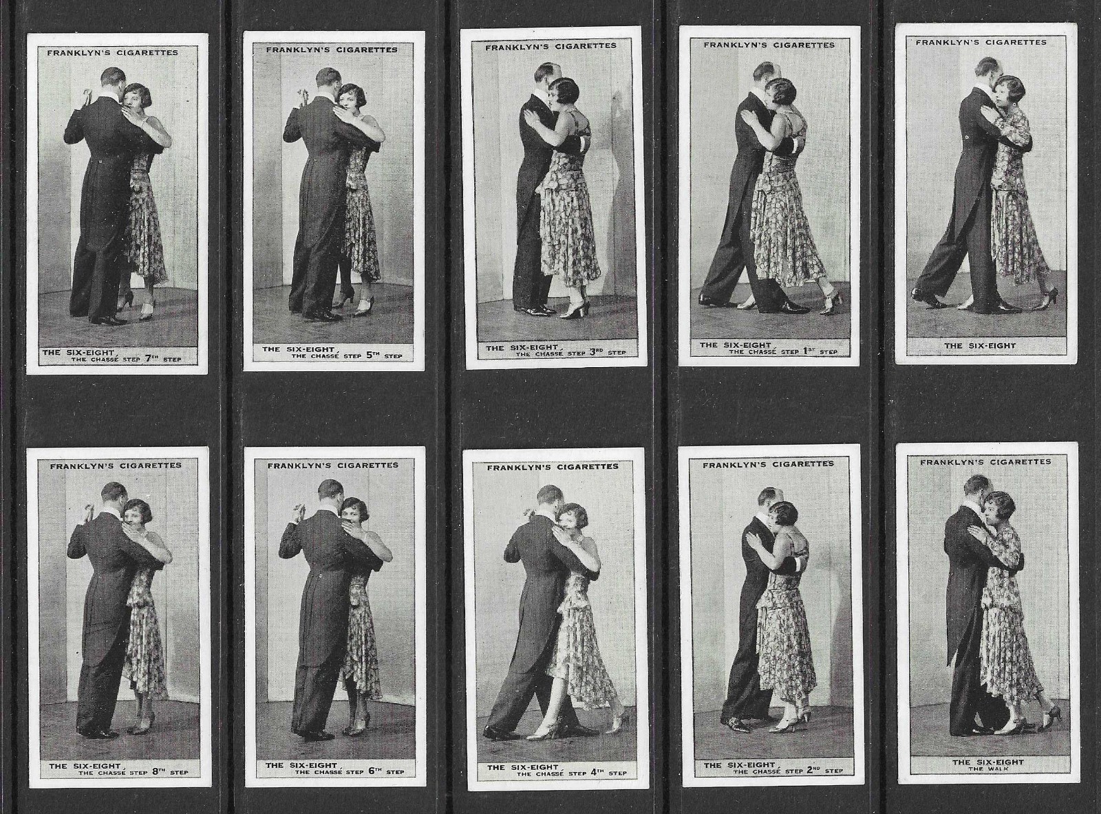 Franklyn's 1931 MODERN DANCE STEPS 2nd series complete set cigarette cards