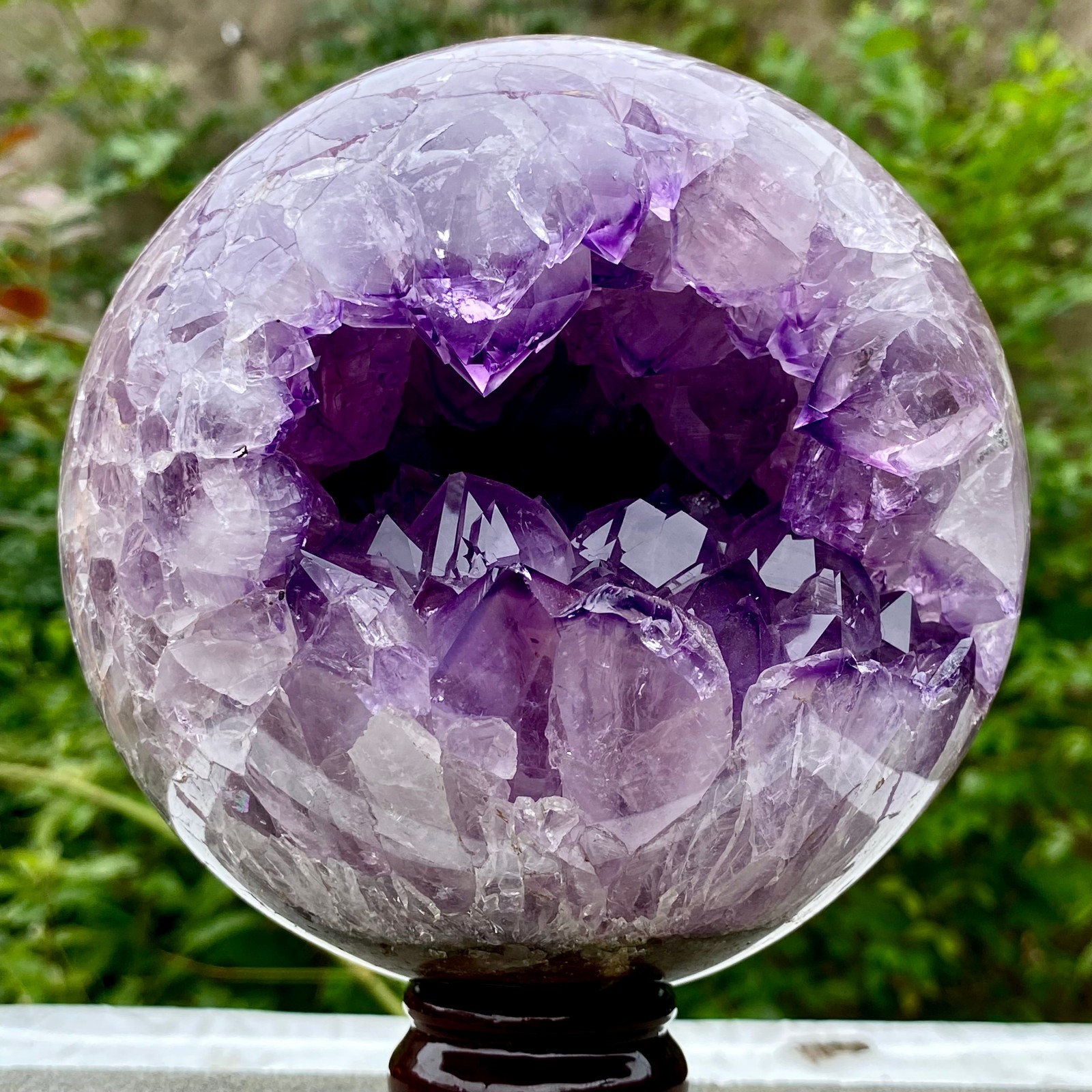 5.9LB  Natural Amethyst Agate Sphere Polished Healing Crystal Ball Home Fe