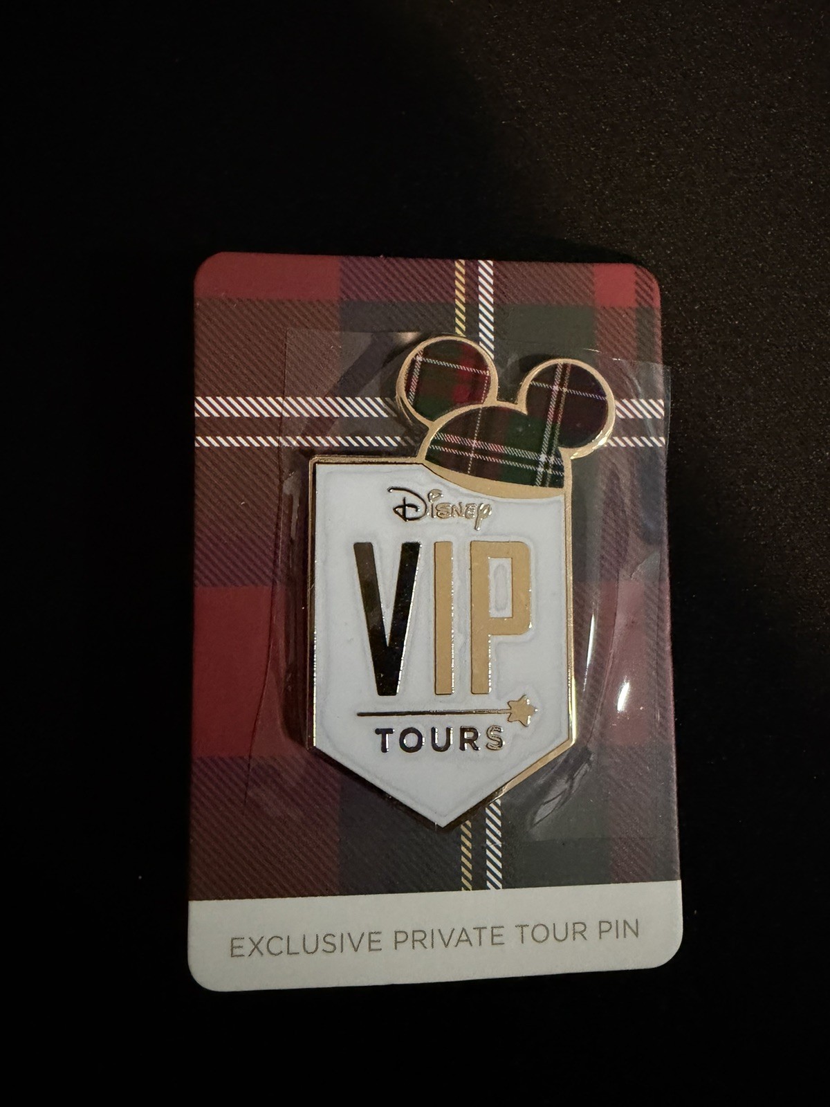 Disney VIP Tours Exclusive Private Tour Pin - Mickey Mouse Plaid Ears Disney VIP Tours Exclusive Private Tour Pin - Mickey Mouse Plaid Ears