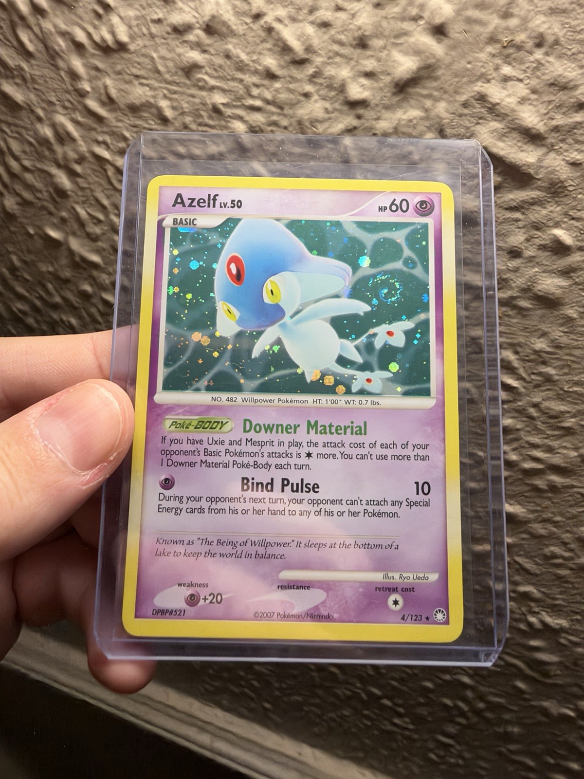 Pokemon Card - Azelf LV. 50 Mysterious Treasures 4/123 Holo Rare💫SWIRL💫 NM/LP