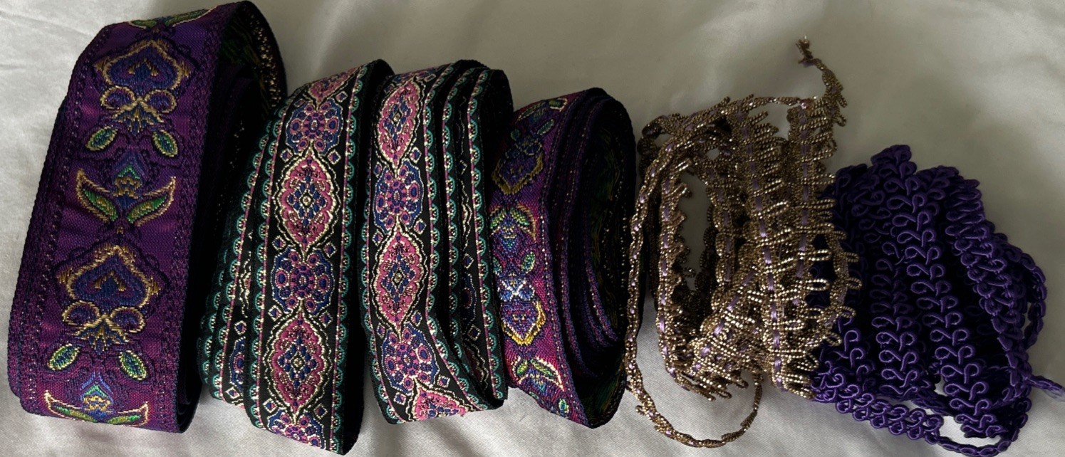 Vintage Ribbons From India 12 Yards for Sewing Crafts