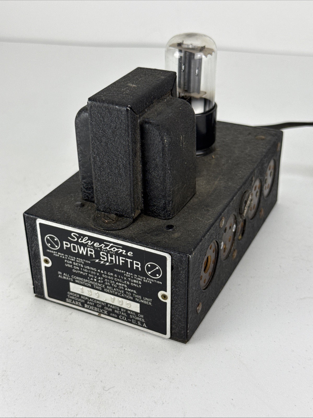 Antique Silvertone Powr Shiftr AC Adapter Power Supply Farm Radio