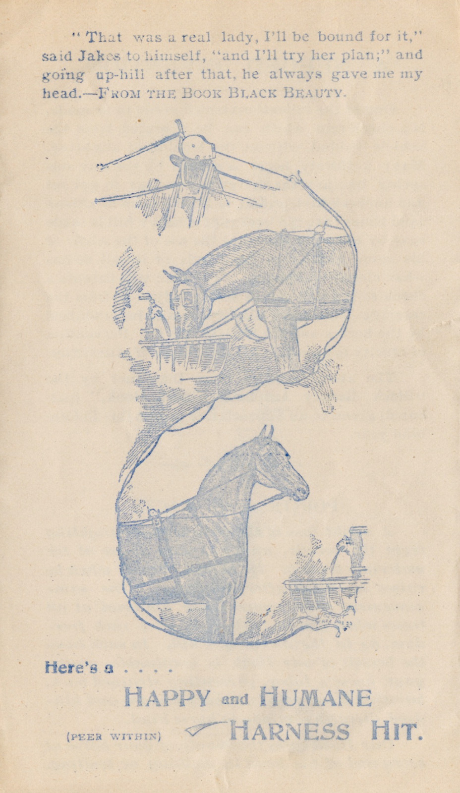 1893 Chicago Worlds Fair Brochure Black Beauty Automatic Horse Check Hook Co