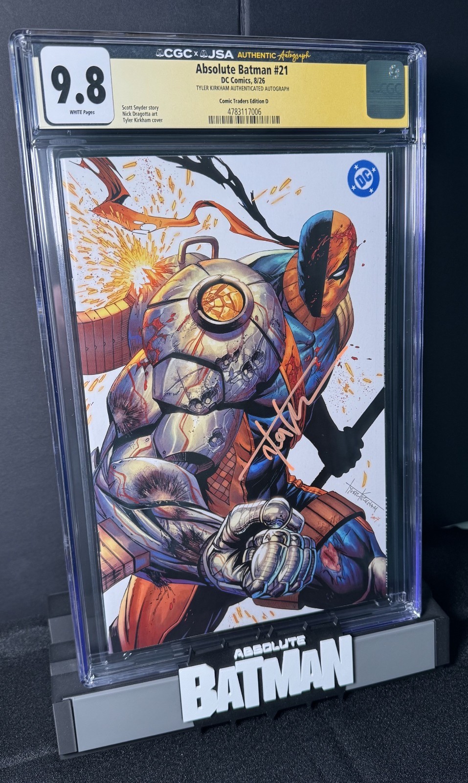Absolute Batman #21 CGC JSA 9.8 SS Tyler Kirkham Comic Traders D Top Pop 1/1