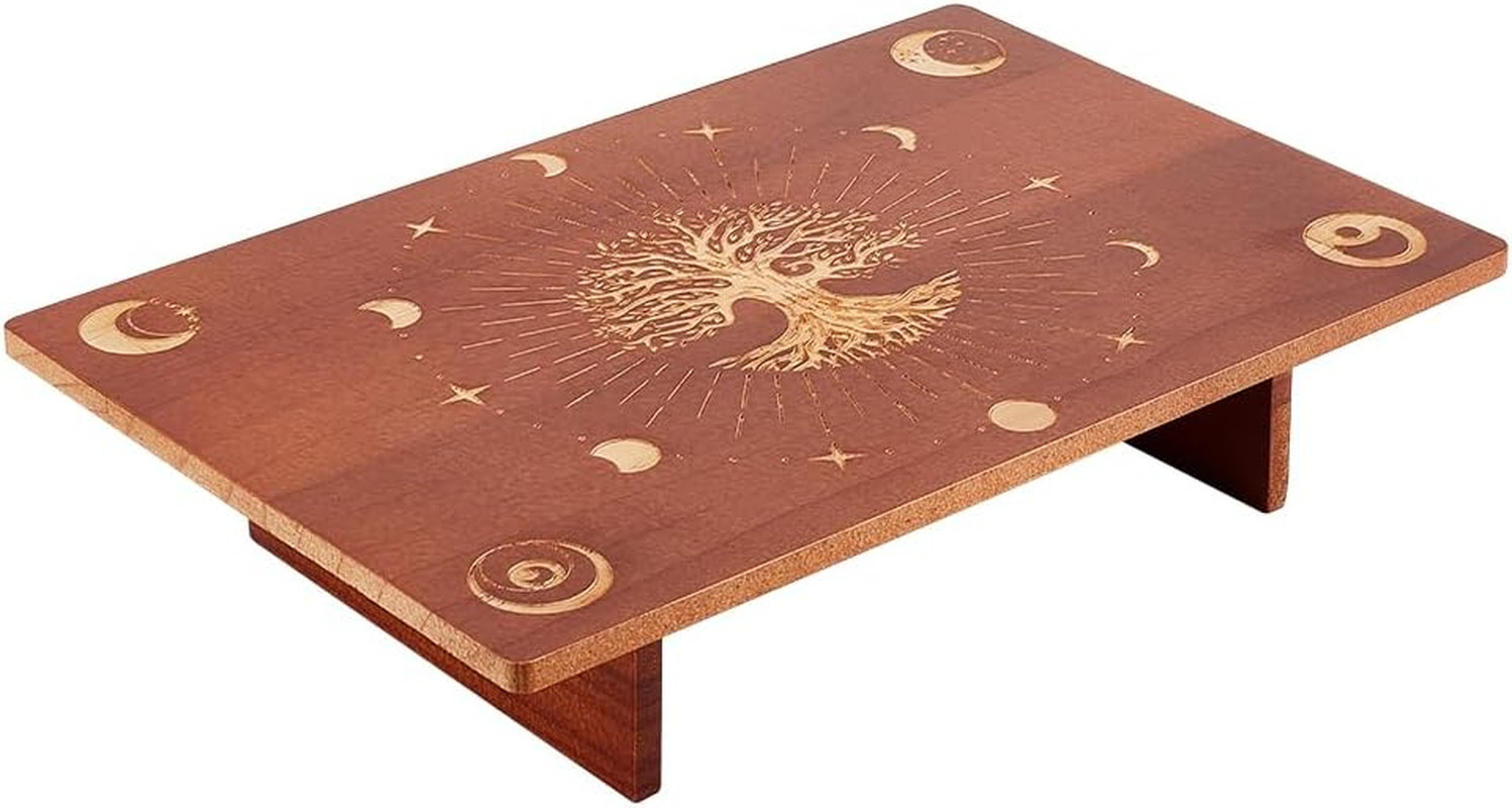 Altar Table, 11.8X7.8Inch Wooden Meditation Altar Wiccan Alter Table Buddhist Sh