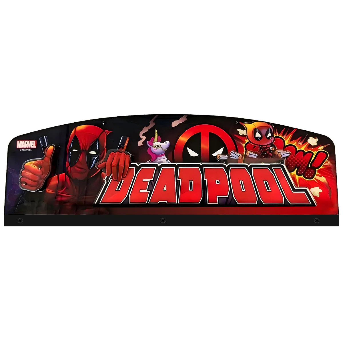 Deadpool Pinball Topper Acrylic Led RGB Topper for Pinball Machine Game Sign