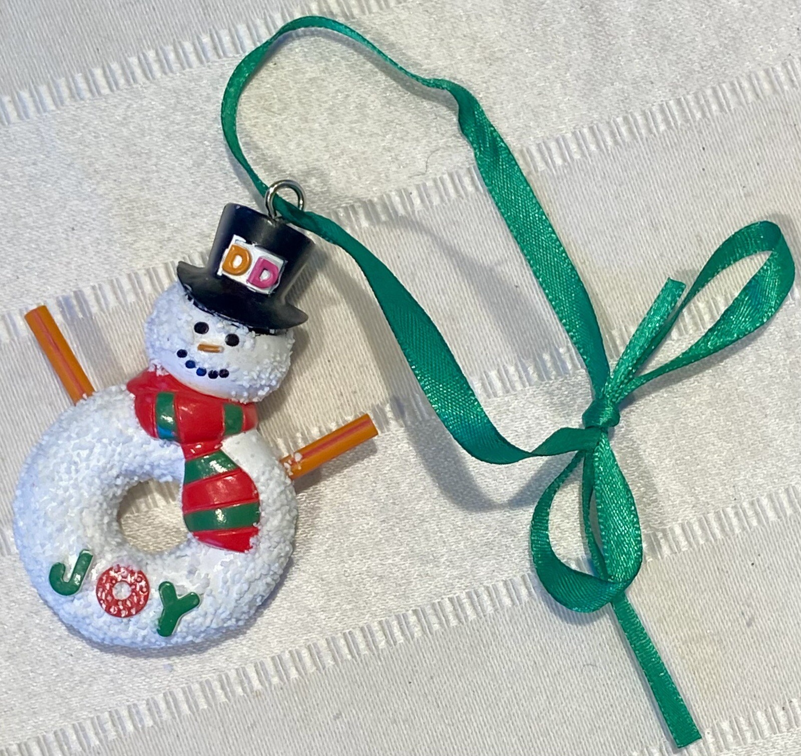 SALE Dunkin Donuts Snowman Joy Collectible Ornament 2014