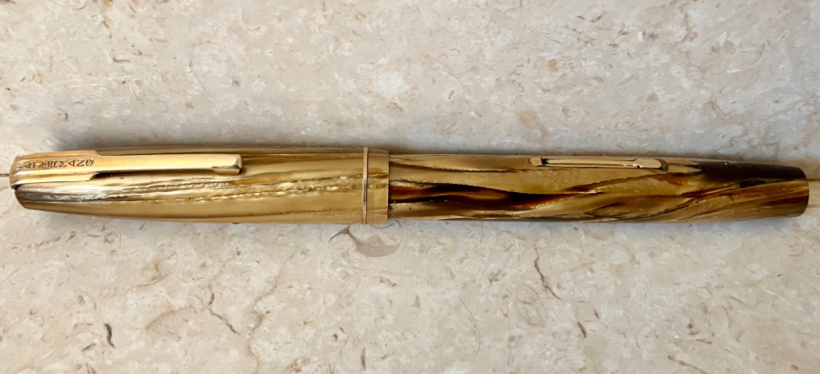 Vintage Waterman\'s Fountain Pen Brown Ripple - Made in USA