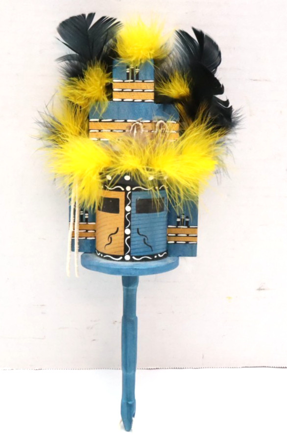 Hopi Pueblo Kachina Doll Rattle Native American Indian Size 12\
