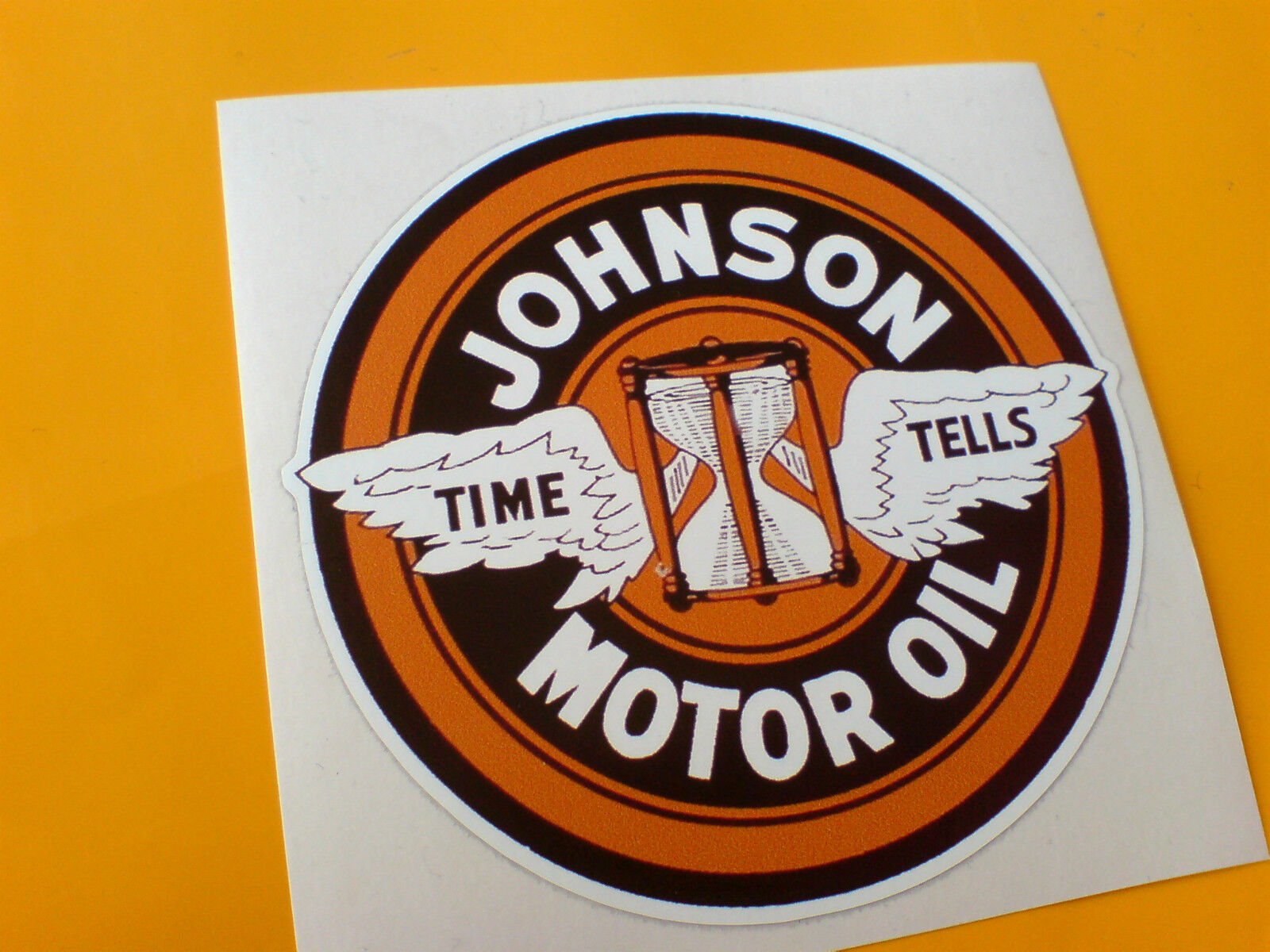 JOHNSON MOTOR OIL Classic Retro Sticker Decal 1 off 85mm