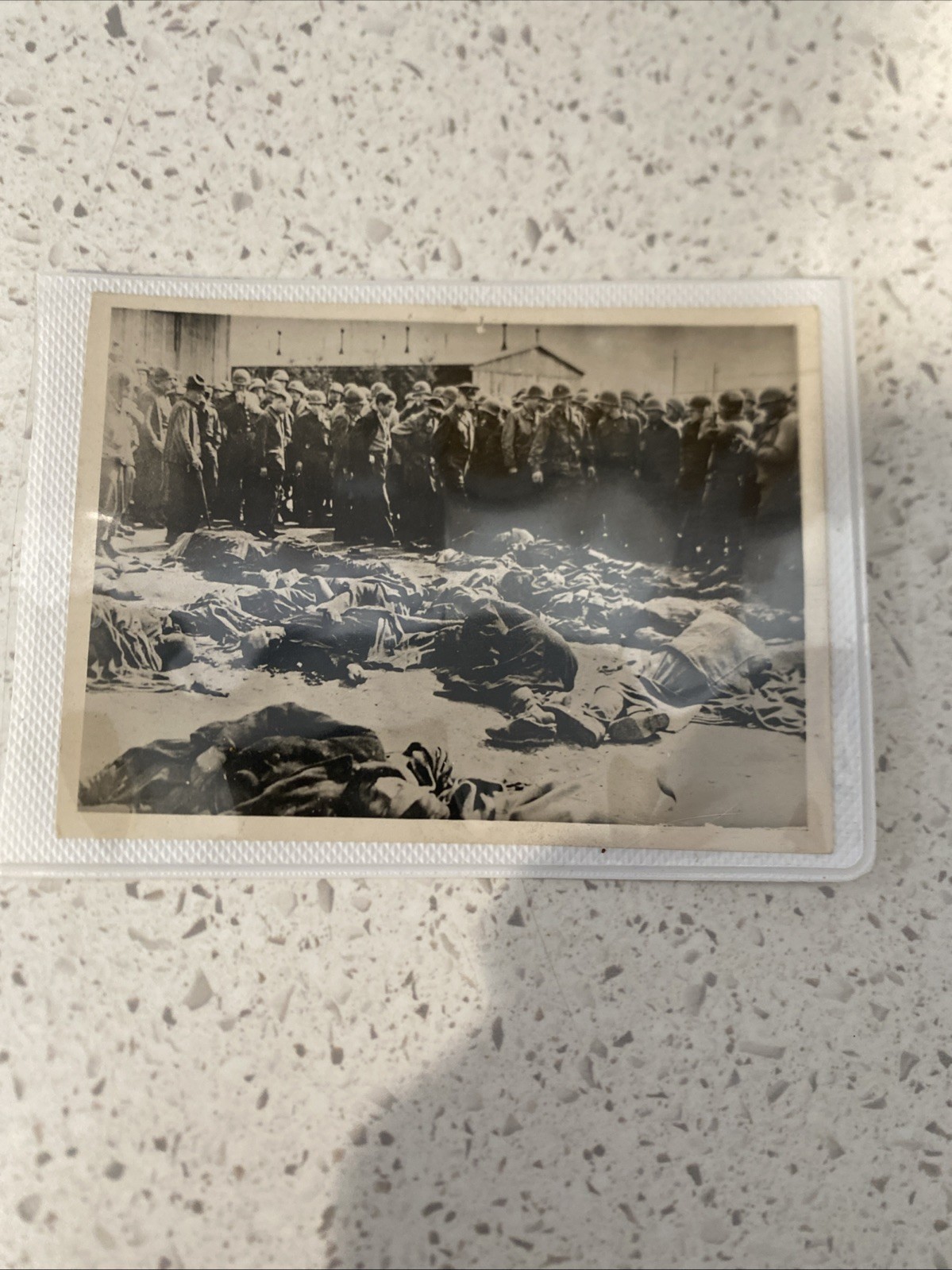 WW2 GENERAL EISENHOWER at Concentration Camp of Gotha Photo 3.5 \