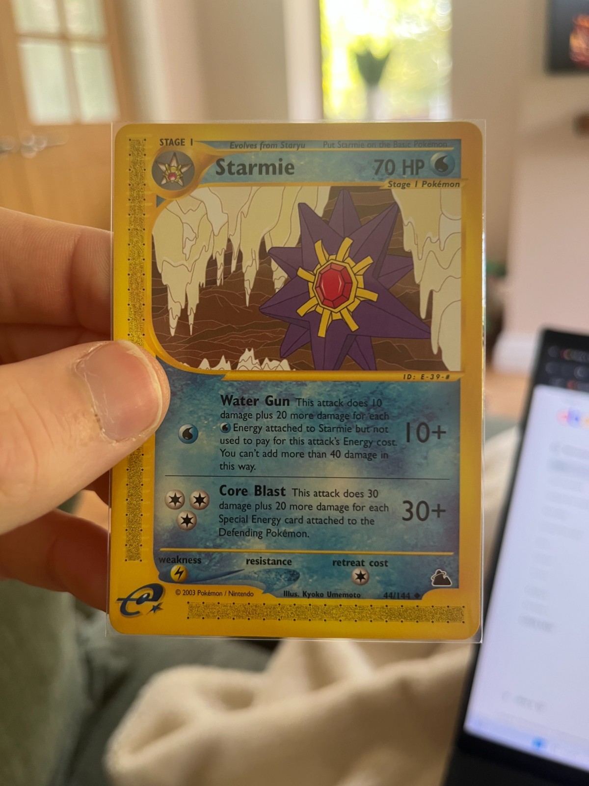 Starmie - 44/144 - Skyridge - Non-Holo Uncommon - NM