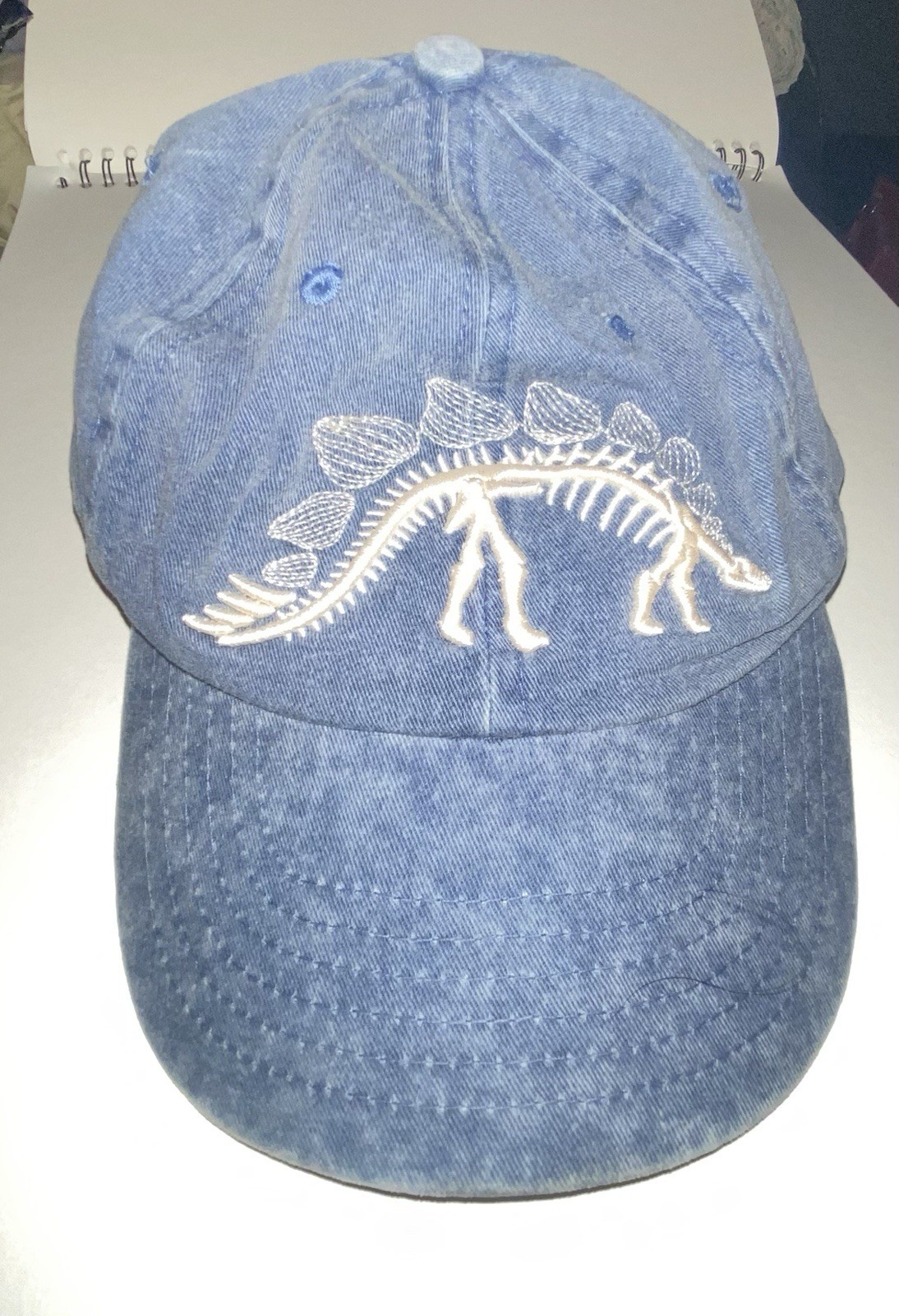 Vintage 90s Y2k Disney Animal Kingdom Spell Out Kids Blue Denim Baseball Cap