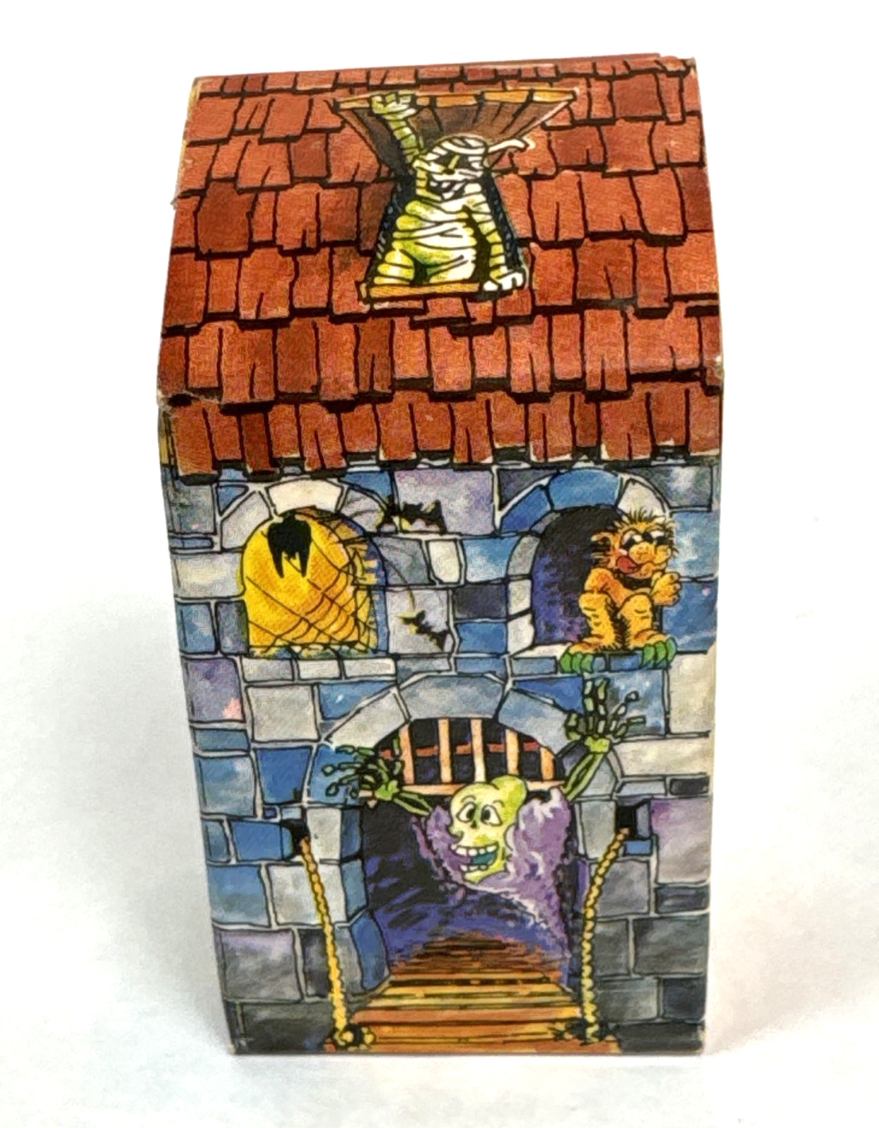 Vintage 1981 Fleer Halloween Haunted House Cardboard Candy Container Box