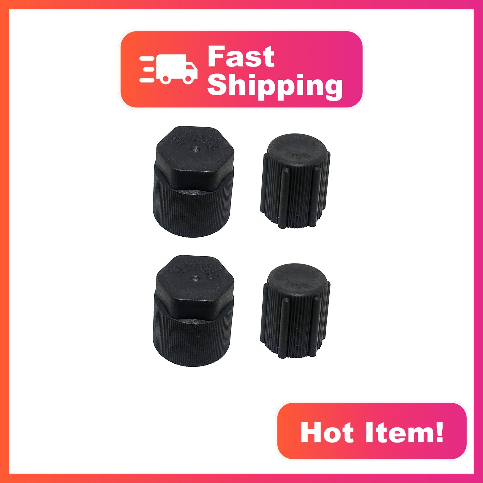 Generic 2set AC service port caps black